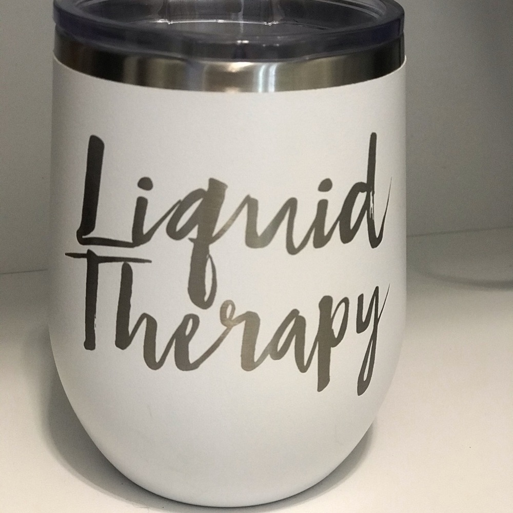 NWOT engraved wine tumbler
